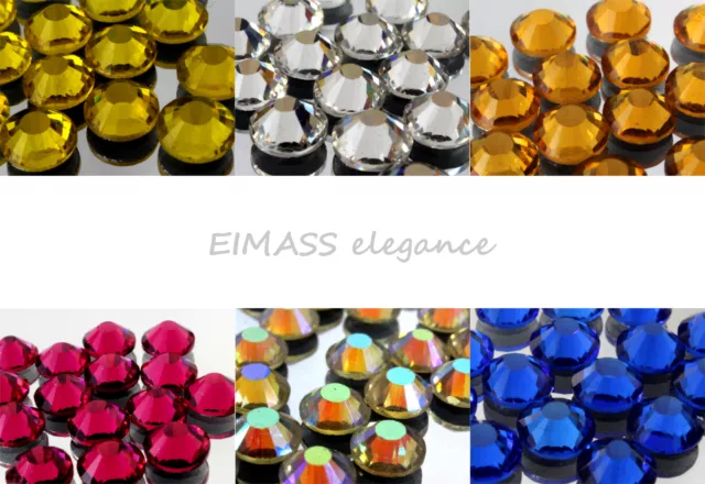 Eimass® Non-Hot Fix Glass Crystals Flat-Back Rhinestones Diamante, Gems, 7787