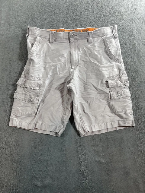 URBAN PIPELINE SHORTS Mens 38 Gray Cargo UltraFlex Stretch Pockets