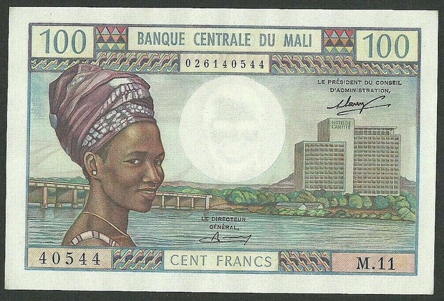 Mali 100 Francs 1972-73 P-11 UNC