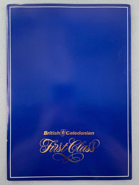 BRITISH CALEDONIAN VINTAGE First Class Airline Menu Houston - London ...