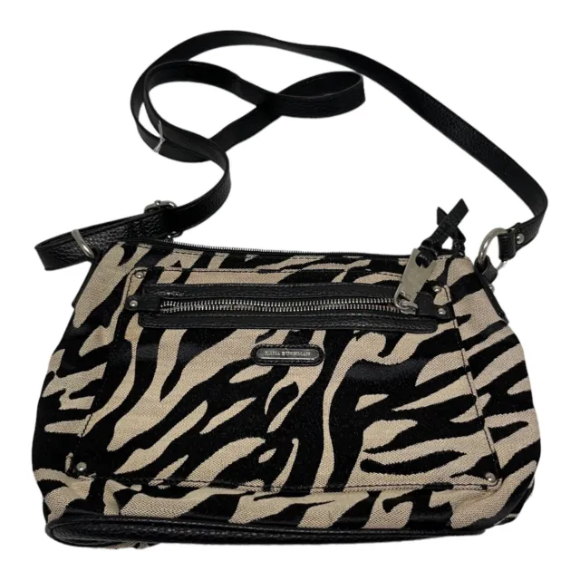 DANA BUCHMAN Crossbody Bag Purse Zebra Print DB Logo Lined Adjustable Strap