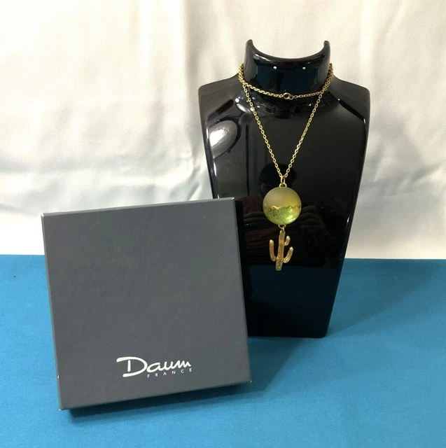 Pendentif Daum En Pâte De Verre - Rose 1999 - N°726/3 - Couleurs Vert/Violet/Jaune - Occasion SUP**