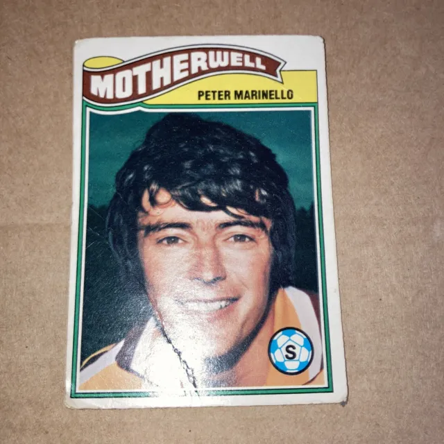 Topps-Football (Scottish Green Back 1978)-#023- Motherwell - Peter Marinello