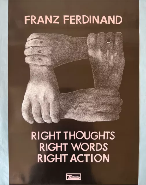 Franz Ferdinand Right Thoughts Double Sided Original Promo Poster 76cm x 51cm