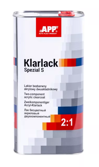 APP 020110 HS Acryl Klarlack Spezial S 2:1 kratzfest 5,0 L | Clearcoat Lack tran