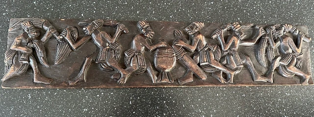 Panneau Mural En Bois Sculpté érotique Style Kamasutra Années 50