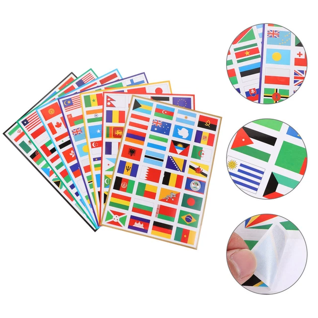 Lot De 11 Autocollants Drapeau Du Mexique - Taille Variées - Pour Voiture, Moto, Casque - Résistant Aux Intempéries - 7