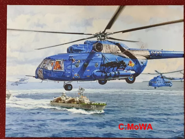 Leinwanddruck (Mi-8TB des MHG-18), NVA, Volksmarine, east german navy, cold war