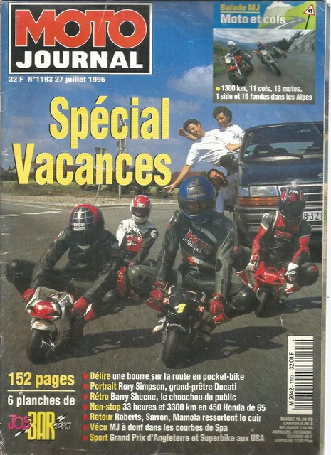 Mdot R Simpson MOTO JOURNAL N°1193 Pocket-Bike / R. Simpson / B. Sheene / Honda 450 De ...