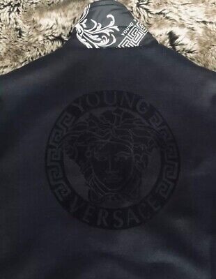 YOUNG Versace nero in rilievo MEDUSA BAROCCO con motivi Blazer-ITALIA