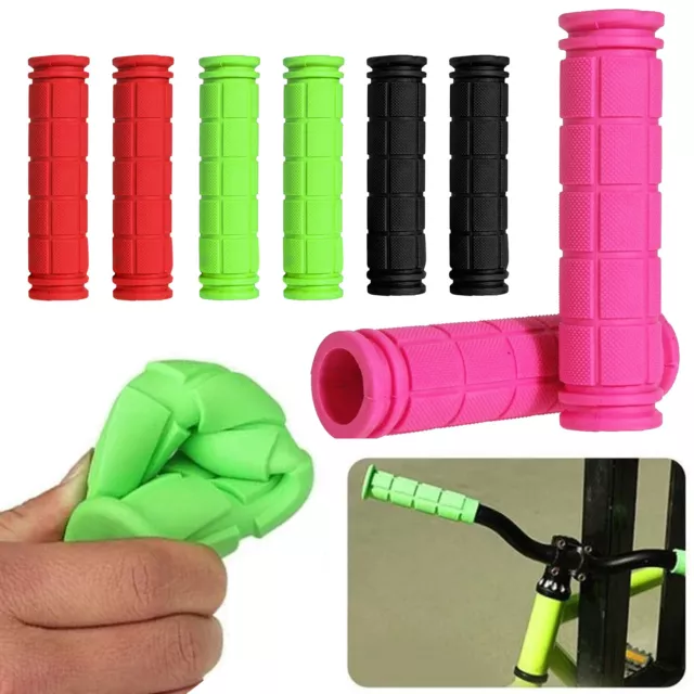 Anti Slip Soft Black Bike Handlebar Handle Hand Grips BMX MTB Mountain Bicycle