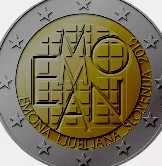Slowenienmünze 2€ Euro 2015 Gedenkmünze EMONA neu UNC aus Rolle