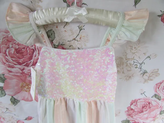 BNWT Pastel Mix Tiered SUNSET Party Occasion Dress 6-7 MONSOON £55