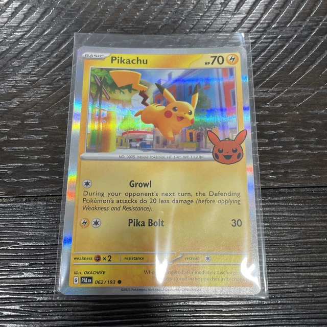 POKEMON CARD PIKACHU 062/193 Trick or Trade 2023 with Halloween Stamp