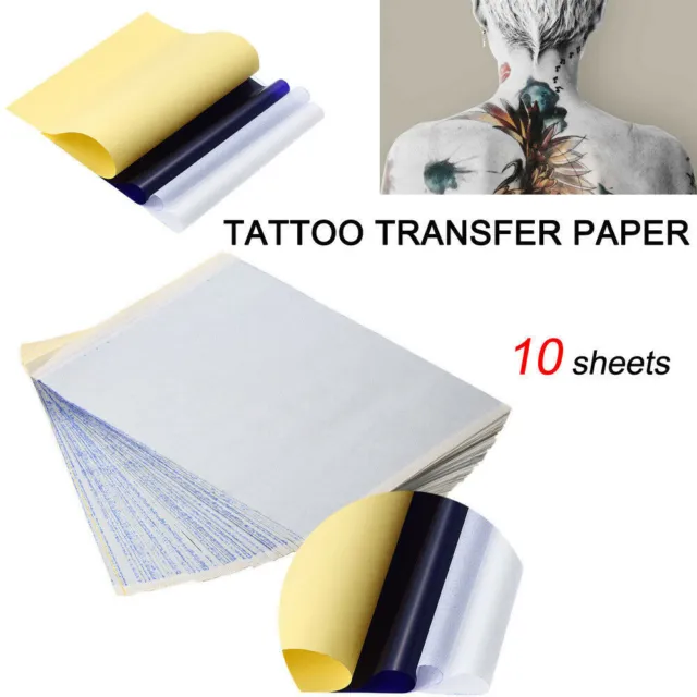 10X Tattoo Transfer Paper Stencil Carbon Thermal Tracing Hectograph Art Sheet UK