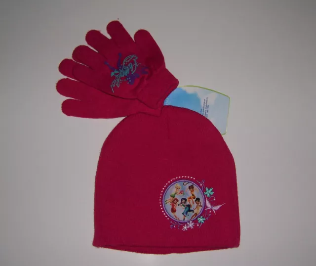 DISNEY FAIRIES FLITTERIFIC Winter Beanie Hat & Glove Set NWT! $12.99 ...