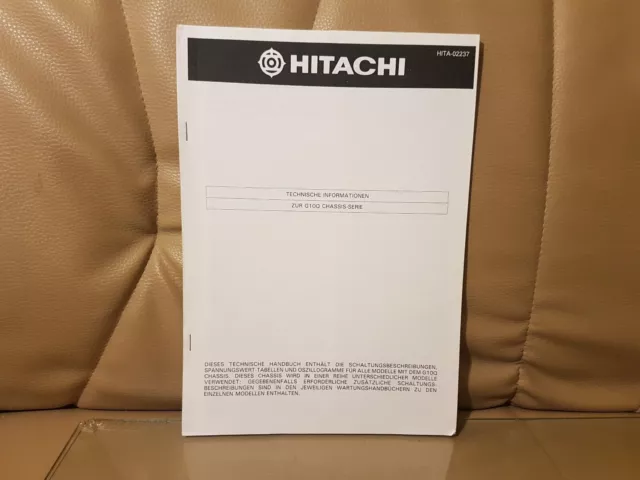 Hitachi informazioni tecniche sul telaio serie G10Q manuale