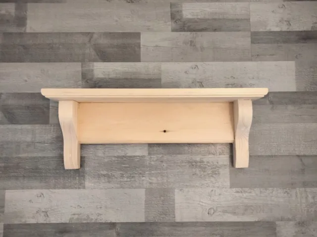 Pine Wood  Mantle Shelf   With corbels 580mm long 120mm Shelf