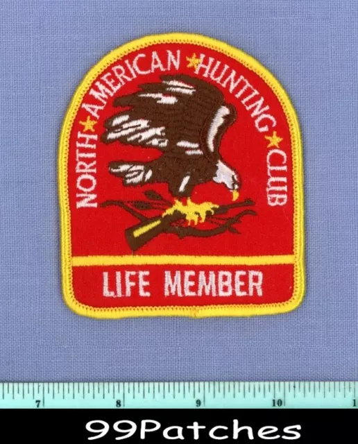 NORTH AMERICAN HUNTING CLUB LIFE MEMBER Shoulder Patch BOWHUNTING BOW RIFLE