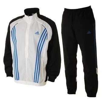 Giacca top tuta completa Adidas fondo nero bianco 100% autentica