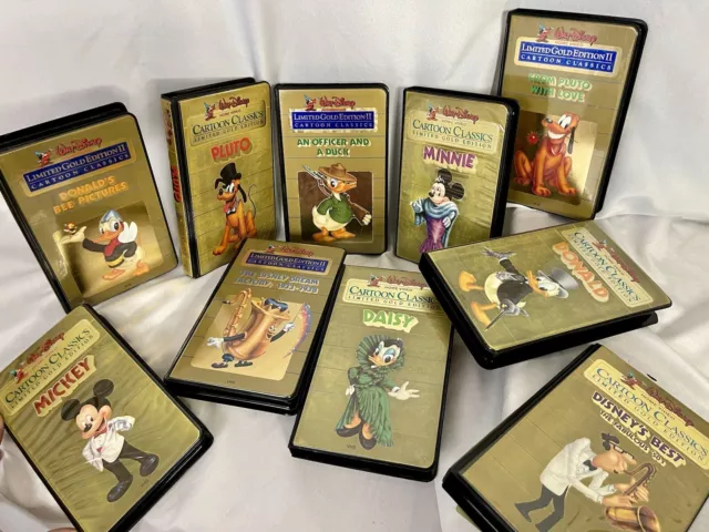 Walt Disney Cartoon Classics Limited Gold Edition 10 VHS Tapes