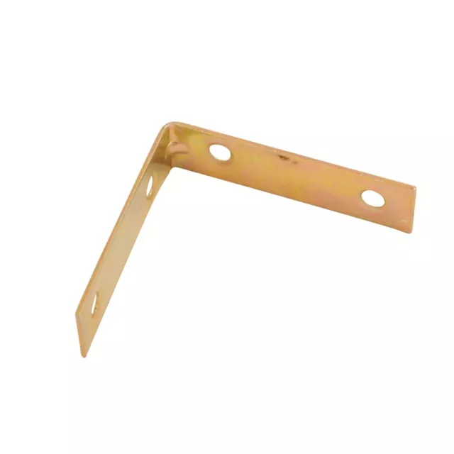 Corner Brace Bracket Yellow Zinc 90 degree Right Angle L Shape Support Joint