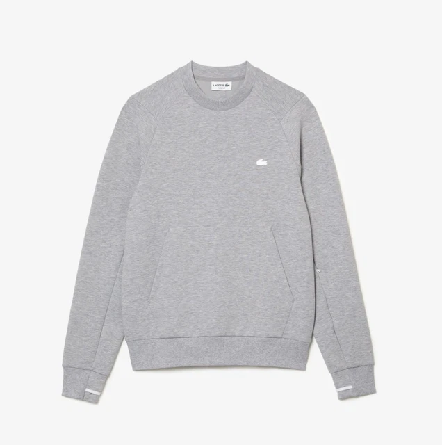 Sweatshirt Lacoste Mens Grey Pullover Top With Logo - Size XL