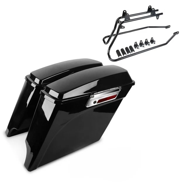 Hard Saddlebag Set Stretched for Harley Dyna Switchback 12-16 side case Supports