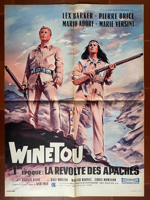 Affiche WINETOU La Révolte des Indiens Apaches WINNETOU Lex Barker 60x80cm
