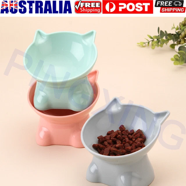 Pet Cat Dog Elevated Bowls PET Protects Cervical Vertebravels High Feeding Bowl