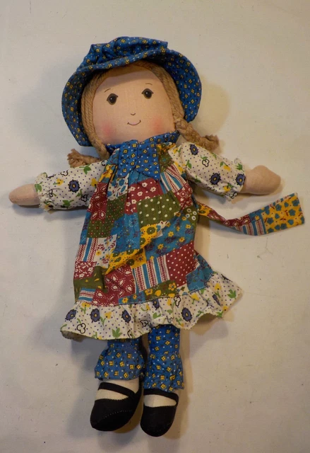 Original Vintage Holly Hobbie Knickerbocker 15” Cloth Rag Doll toy