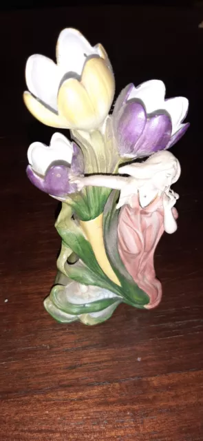 Vase faïence émaillée barbotine art nouveau