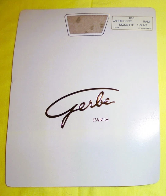 Bas Jarretière GERBE En Voile – Taille 2, Couleur Gris Foncé, Neufs Emballés