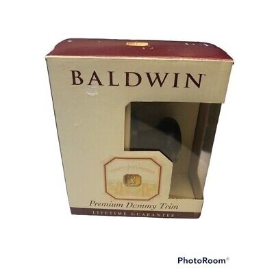 NIB Baldwin Premium Dummy Trim- Venetian Bronze Classic Knob