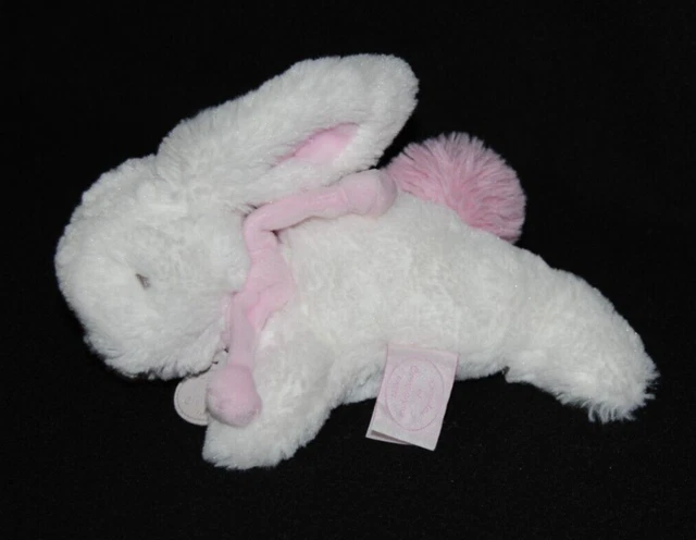 Peluche lapin bonbon coucou DOUDOU ET COMPAGNIE blanc rose sorbet 20 cm NEUF