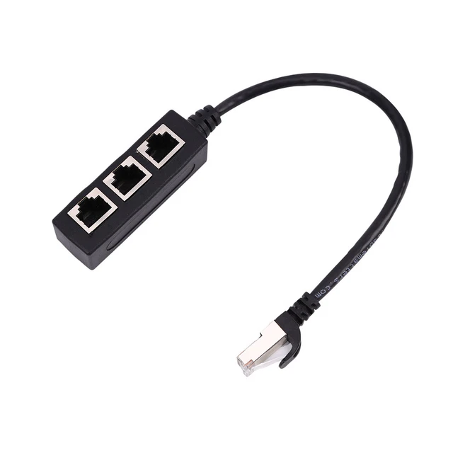 Cavo splitter Ethernet LAN RJ45 1 maschio a 3 femmina Super Cat5e Cat6 Cat7 -