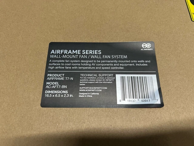 AC Infinity AIRFRAME T7-N White, High-Airflow Cooling Fan System