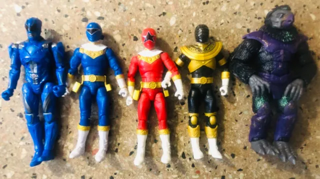 Hasbro Power Rangers Lightning Collection 5 Figure Lot Zeo Gold Red Blue Tenga
