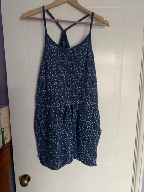 BNWT M&S Girls 15-16 Years Blue Stars Playsuit One Piece Jumpsuit Shorts RRP£17