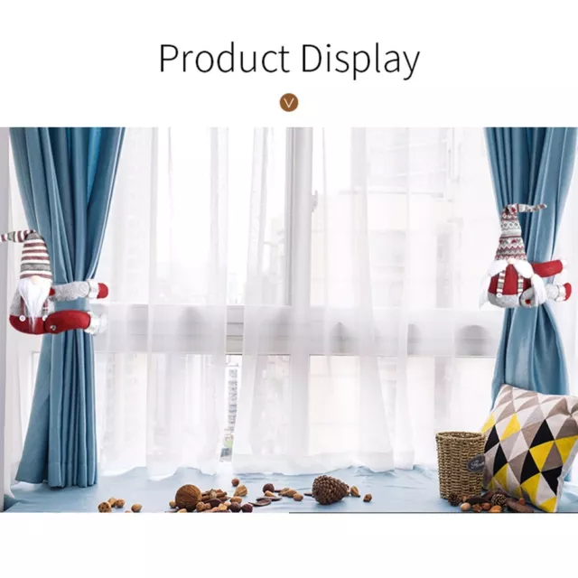 Cartoon Doll Curtain Clasp Christmas Theme Enhance Festive Atmosphere 38*26cm