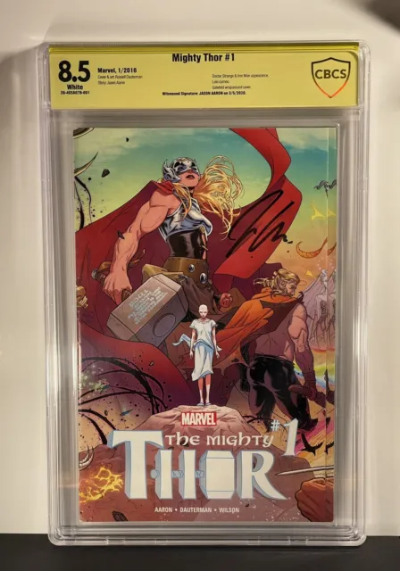 The Mighty Thor # 1A Dauterman (Jason Aaron Signed CBCS 8.5) Vol. 2, 2015 Marvel