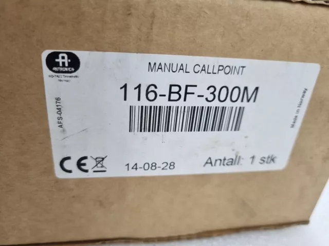 AUTRONICA Manual Callpoint 116-BF-300M 2