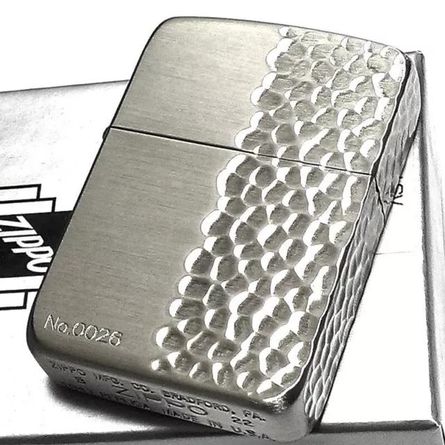 Zippo 1941 Replica 4 Sides Hammer Tone Antique Silver Limited Lighter Japan 2
