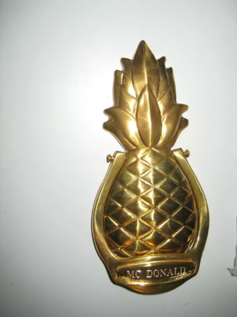 Mcdonald Avon Solid Brass Pineapple Hospitality Door Knocker Welcome New