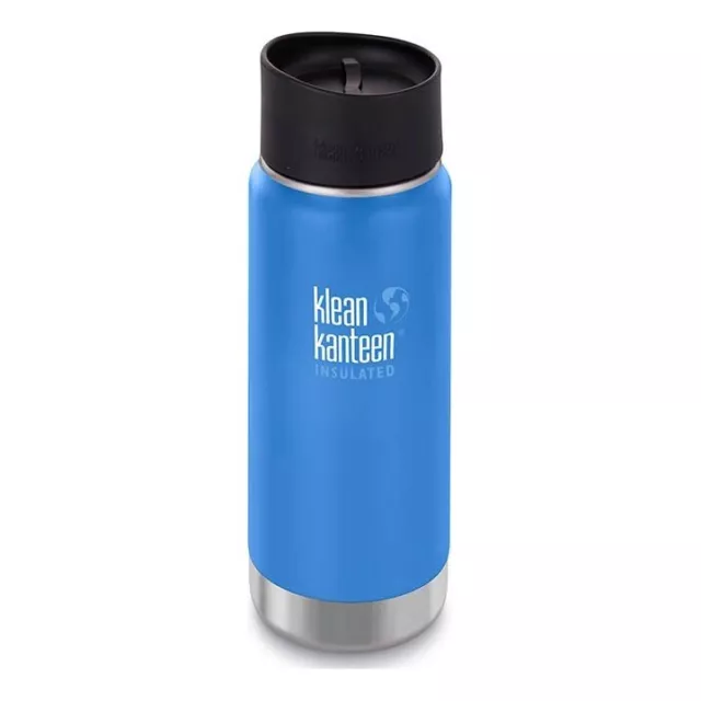 KLEAN KANTEEN 473ml WIDEMOUTH CAFE CAP PACIFIC SKY Vakuumisolierte Flaschenflasche Kolben