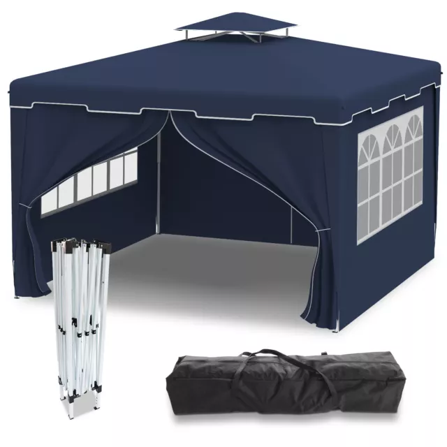 Gazebo 3x3m Pieghevole , Gazebo da Giardino Tenda Padiglione Pop up