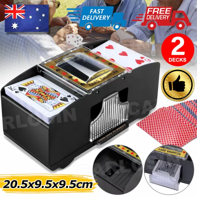 Automatic Card Shuffler Poker Cards Shuffling Machine Casino Playing Game 2 Deck