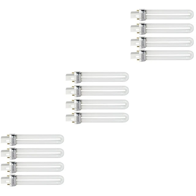 Lot 4 Ampoules De Remplacement 9W 365Nm Pour Lampe UV Nail Art 36W - Peggy Sage Compatible