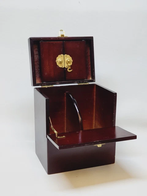 Petite Boîte En Bois Ancienne - Coffret à Bijoux Ou à Thé/Épices - Vintage Déco