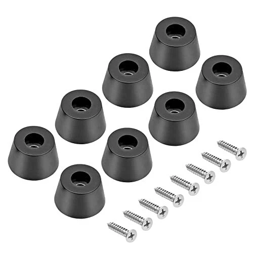 24Pcs round Rubber Feet Chair Table Non-Slip Furniture Bumper Pads with Stainles